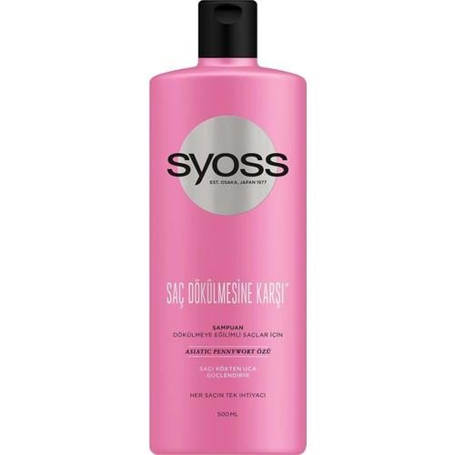 Syoss Saç Dökülmesine Karşı Şampuan Dökülen Saçlar İçin Güçlendirici 500 ml Vegan Formül
