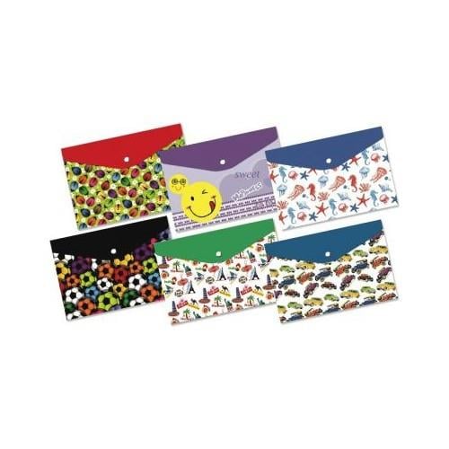 Ticon Çıtçıtlı Dosya A4 Boyutunda 6 Parça Asorti Renk ve Desen Seçenekleri