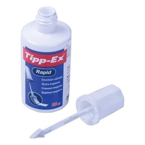 Tipp-Ex Sıvı Silici 20 ml Süngerli Tekli Düzeltici Kolay Kullanım İçin