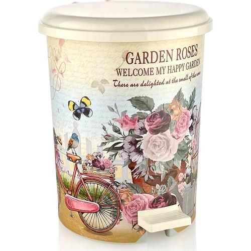 Tuffex Desenli Pedallı Çöp Kovası 22 lt