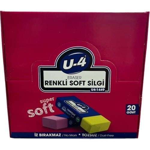 U-4 20LI Renkli Silgi