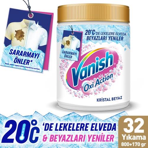 Vanish Oxi Action Kristal Beyaz Toz Deterjan Güçlendirici ve Leke Çıkarıcı 970 Gram