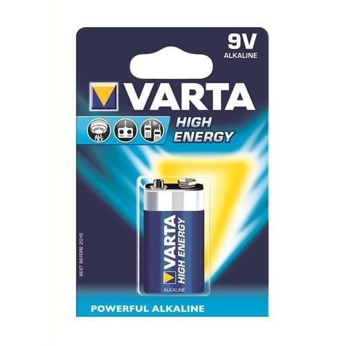 Varta High Energy Güçlü Alkalin Seri 9V Pil - E 4922121411