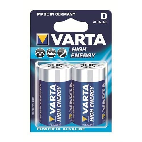 Varta High Energy Güçlü Alkalin Seri Büyük Pil - D 2'li 4920121412