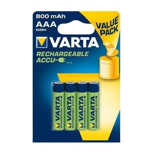 Varta Şarjlı Kalem Pil 800 mAh 1,2 V AAA Tipi 4 Adet Yüksek Performans