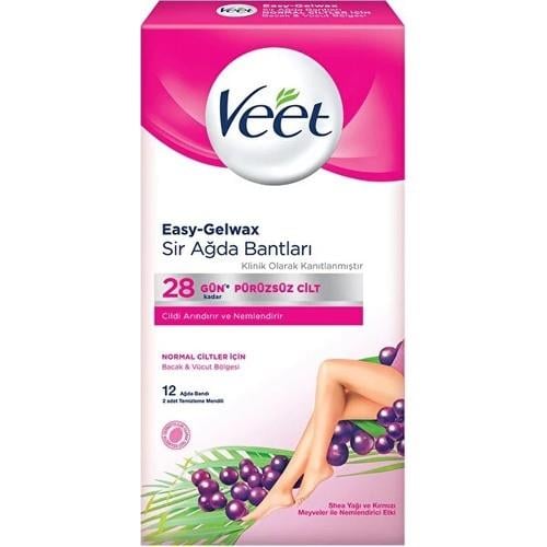 Veet Ağda Bandı Normal Ciltler Için 12'li