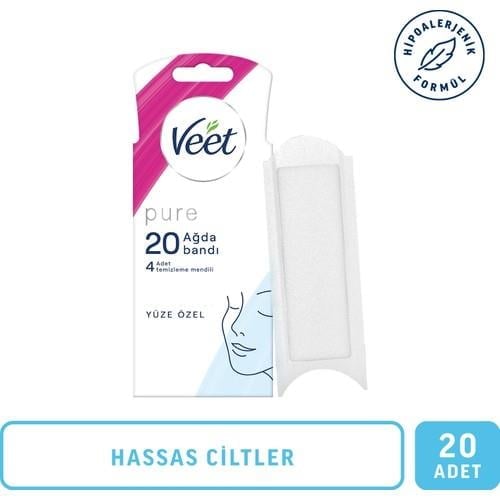 Veet Pure Hipoalerjenik Sir Ağda Bandı Yüz Bölgesi 20'li