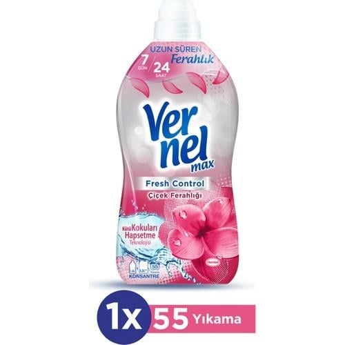 Vernel Max Konsantre Çamaşır Yumuşatıcısı 1320ml (55 Yıkama) Çiçek Ferahlığı