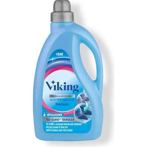 Viking Sıvı Çamaşır Deterjanı Hassas Ciltler 2700 ml Yeni