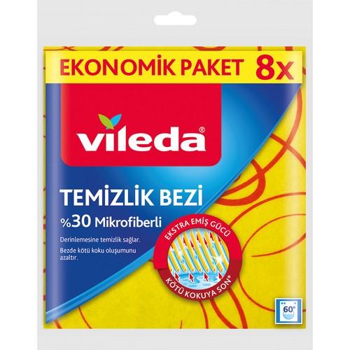 Vileda 8'li %30 Mikrofiberli Mutfak Bezi