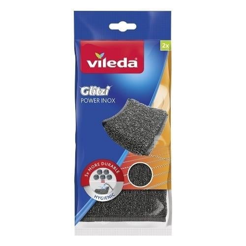 Vileda Bulaşık Süngeri Glitzi Power Inox 2'li