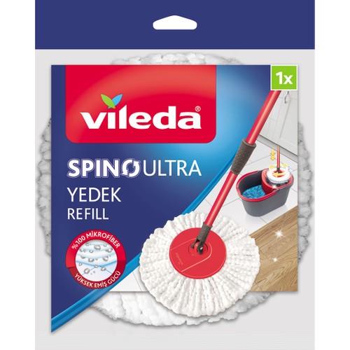 Vileda Spino Ultra Mikrofiber Yedek Paspas - Yüksek Emicilik, 60 Derecede Yıkanabilir, Su Sıçramalarına Karşı Koruma