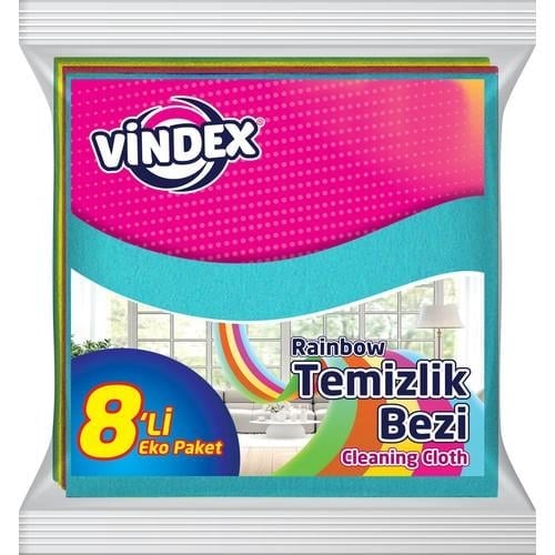 Vindex Rainbow Temizlik Bezi 8'li