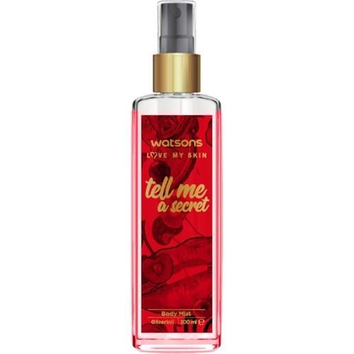 Watsons Tell Me A Secret Vücut Spreyi - Meyvemsi ve Tatlı Kadın Parfümü, 200 ml, Gliserin İçerir