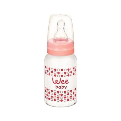 Wee Baby Baby Isıya Dayanıklı Cam Biberon 120 ml - Pembe