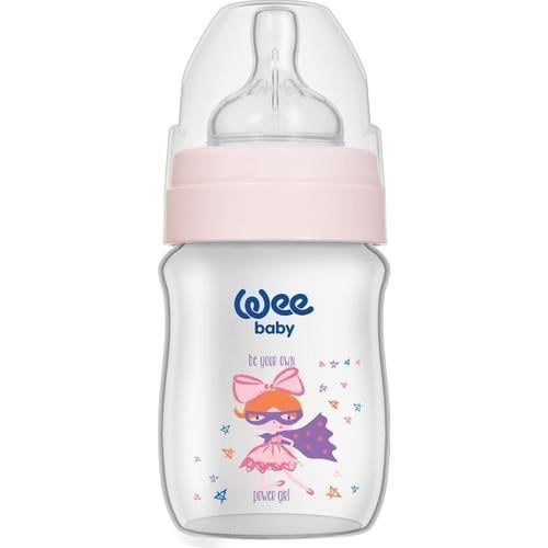 Wee Baby Klasik Plus Geniş Ağızlı PP Biberon 150 ml Pembe
