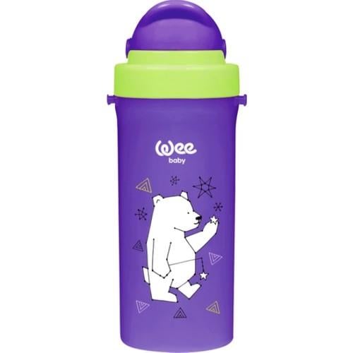 Wee Baby Pipetli Bardak 300 ml 6+ Ay Bebekler İçin Ergonomik Tasarım, BPA İçermez Mor