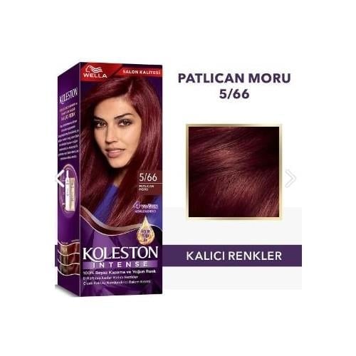 Wella Koleston Intense 5/66 Patlıcan Moru Krem Saç Boyası Canlı Renkler 100 - 124 gr
