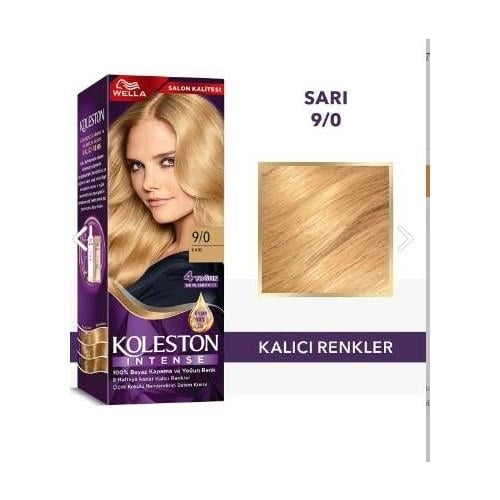 Wella Koleston Intense 9/0 Sarı Saç Boyası Köpük Formda Kalıcı Canlı Renkler 100 - 124 gr