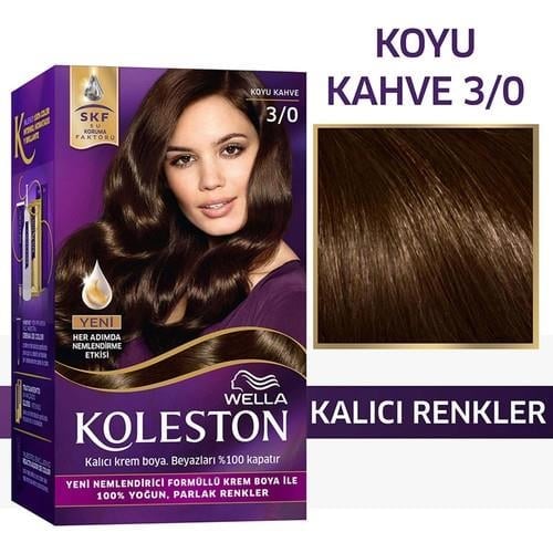 Wella Koleston Kit Saç Boyası 3/0 Koyu Kahve