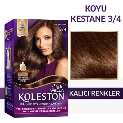 Wella Koleston Kit Saç Boyası 3/4 Koyu Kestane