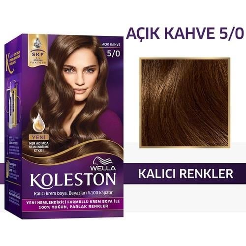 Wella Koleston Krem Saç Boyası Açık Kahve 5/0 Yoğun Nemlendirici Etkiyle Kalıcı Renkler