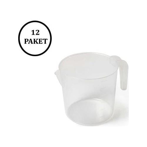 Zambak Şeffaf Maşrapa 12 Paket Paket 12' li