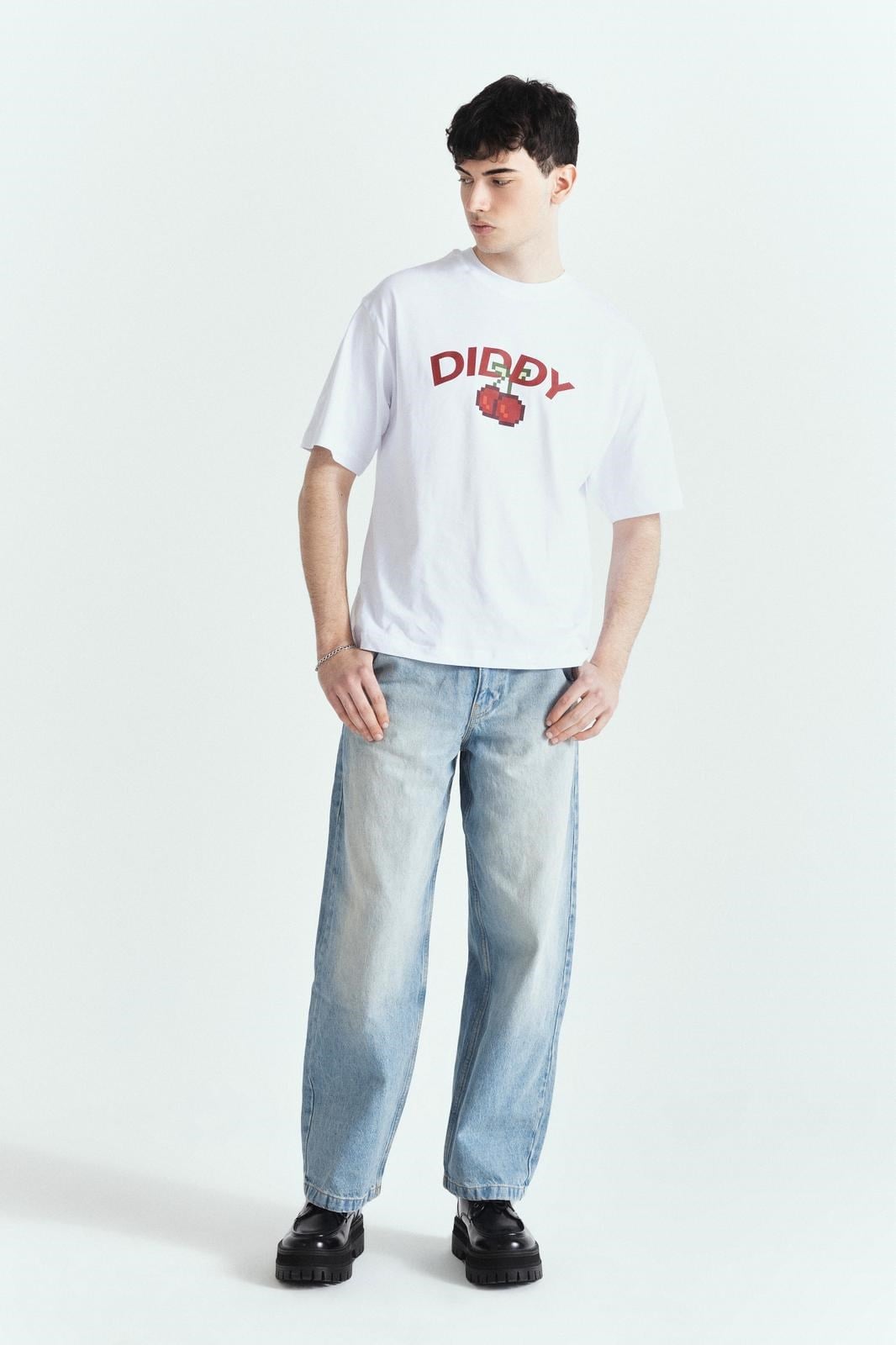 DIDDY CHERRY BASKILI PREMİUM OVERSİZE TSHIRT