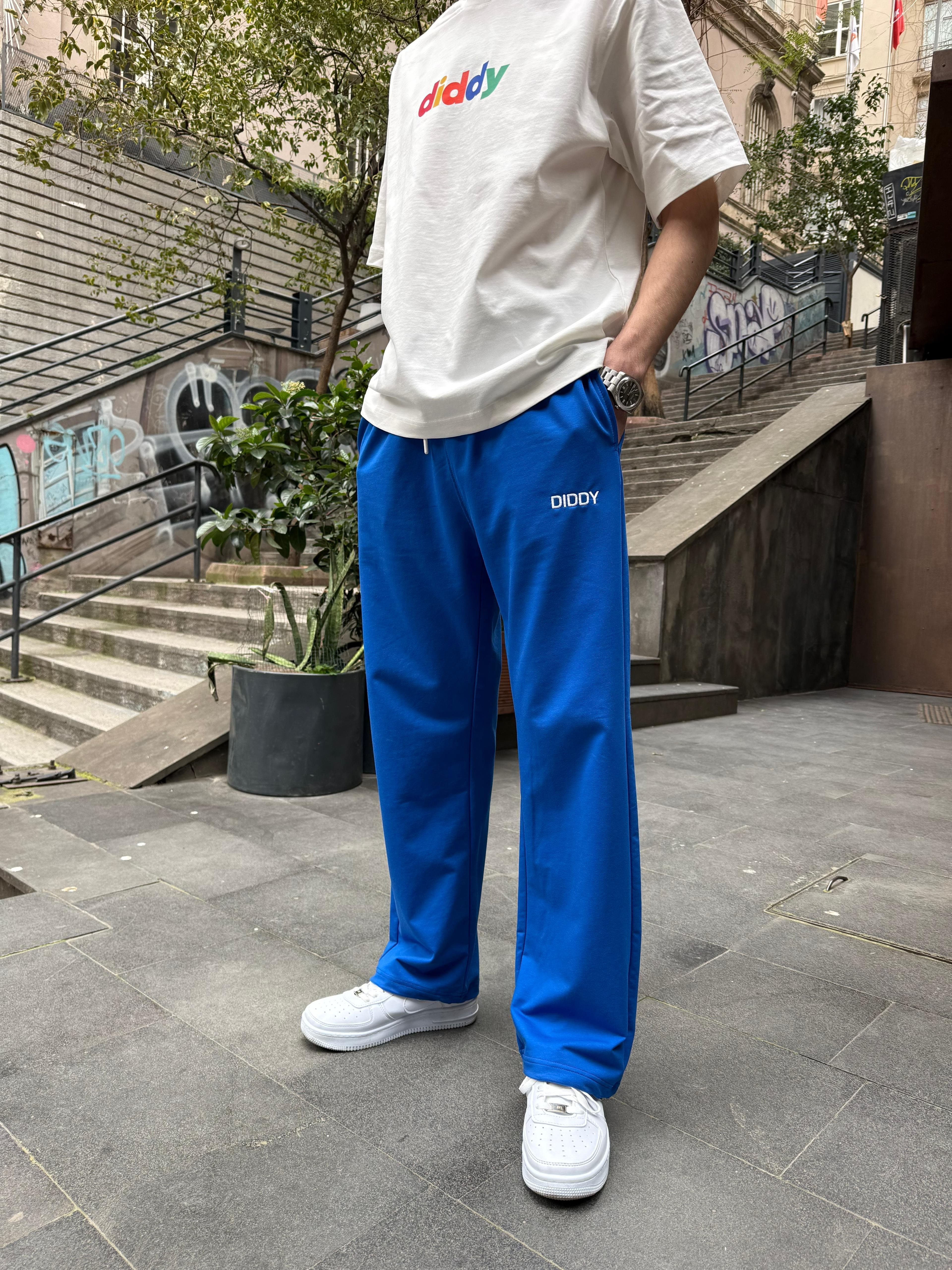 DIDDY Premium Paça Lastikli Oversize Eşofman mavi