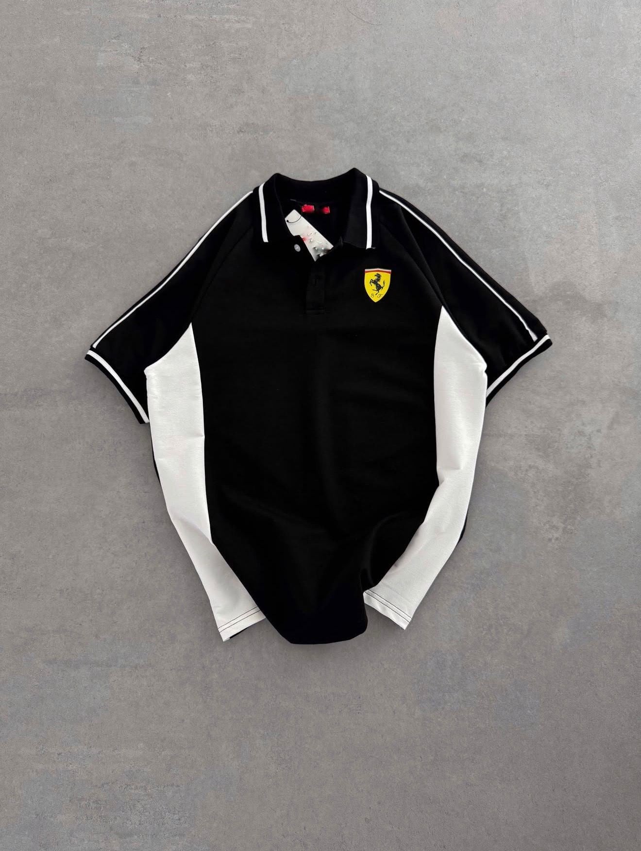 FERRARİ SİYAH OVERSİZE TSHİRT