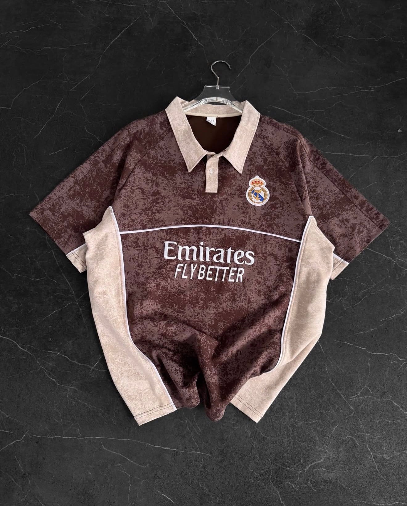 YIKAMALI DETAYLI POLO YAKA OVERSİZE TSHİRT