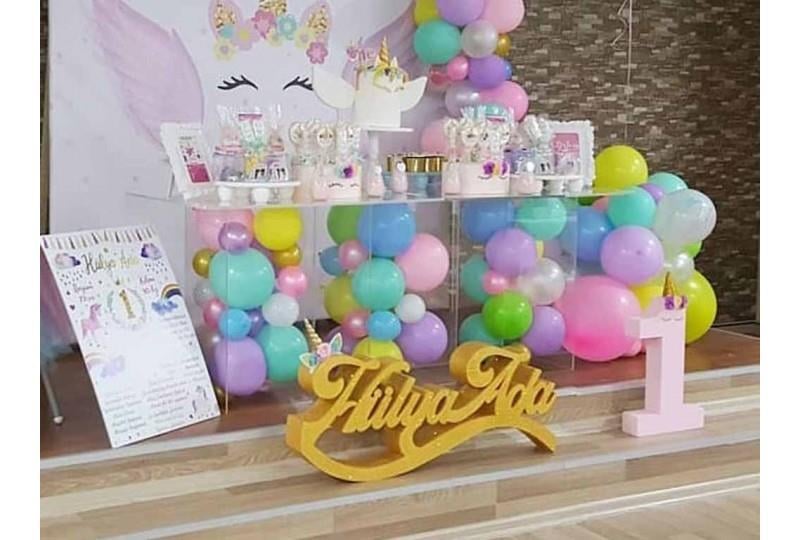 3 Sütunlu Pleksi Masa