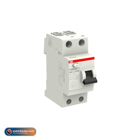ABB SHFH2CSF202004R1250ABB SHFH 2CSF202004R1250 FH202 AC-25/0.03 1 FAZ 25A 30mA KACAK AKIM KORUMA