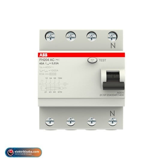ABB2CSF604088R1400ABB 2CSF604088R1400 4 KUTUPLU 40A 30mA AC TIP KACAK AKIM KORUMA