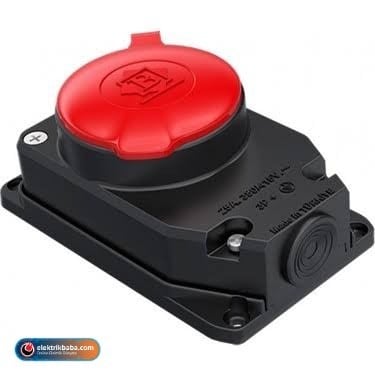 BEMISBK6-2504-4511BEMIS BK6-2504-4511 TRIFAZE KAUCUK 3/25A 380V PLASTIK DUVAR PRIZ