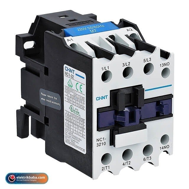 CHINT222489CHINT 222489 NC1-5011 / 220V AC BOBINLI / 3 KUTUPLU / KONTAKTOR / 22KW / 50A / (AC-3) / 1NA+1NK YARDIMCI KONTAKLI