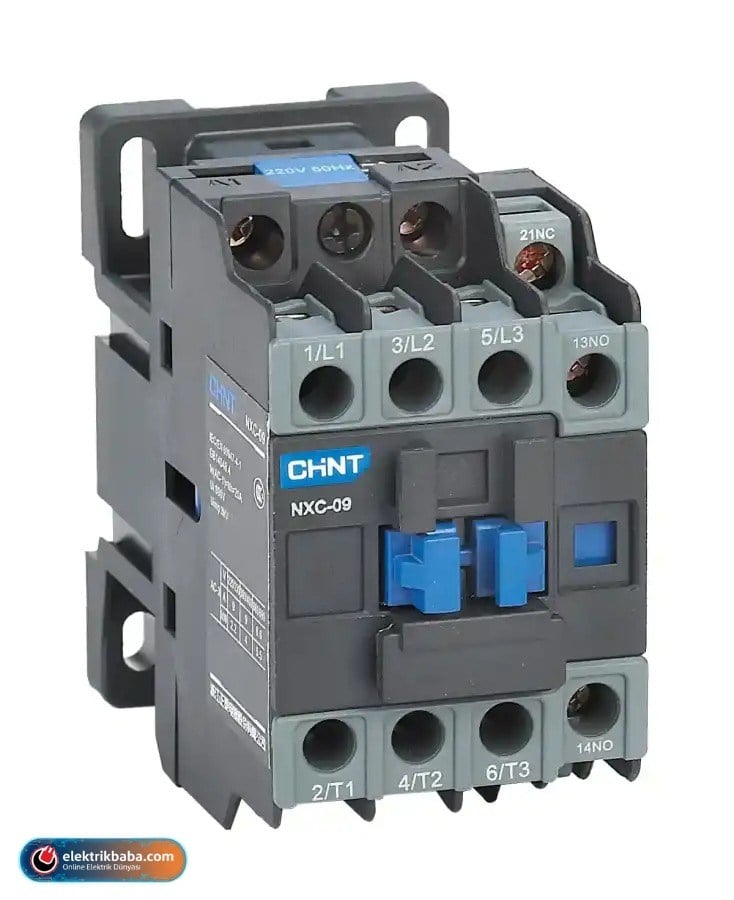 CHINT836588CHINT 836588 NXC-09M01 / 4 KW / 220VAC BOBINLI / 1NK YARDIMCI KONTAKLI / 3 KUTUPLU / MINI KONTAKTOR