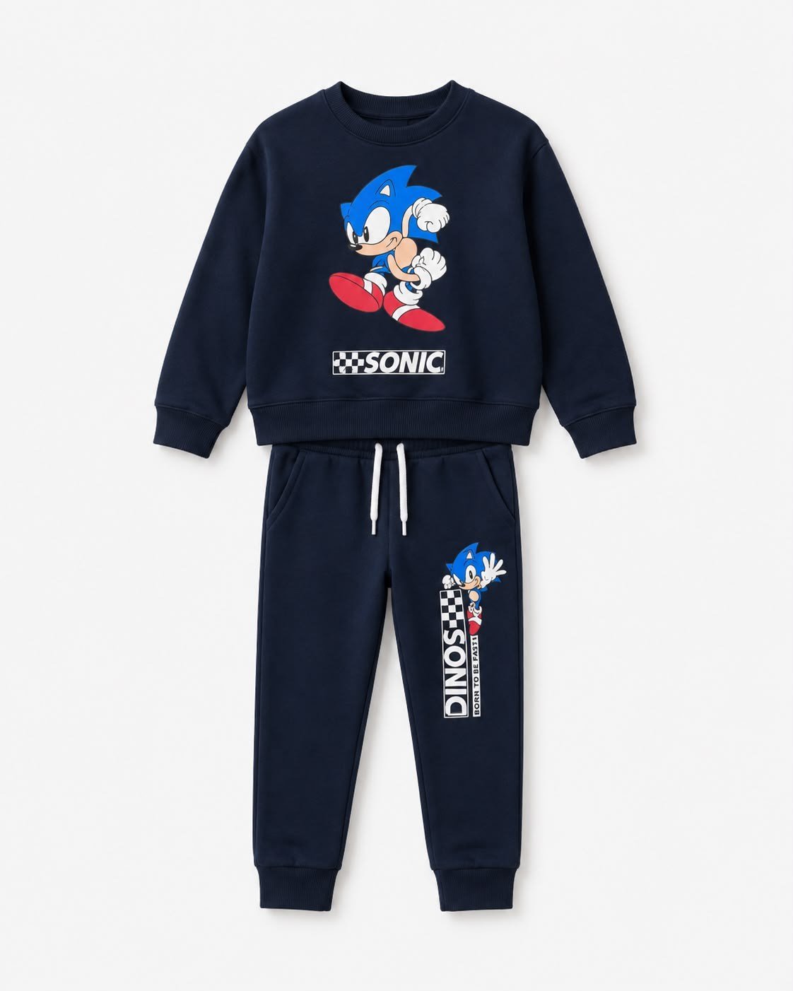 Erkek Çocuk Karakter Baskılı Lacivert 2’li Sweatshirt Eşofman Takımı