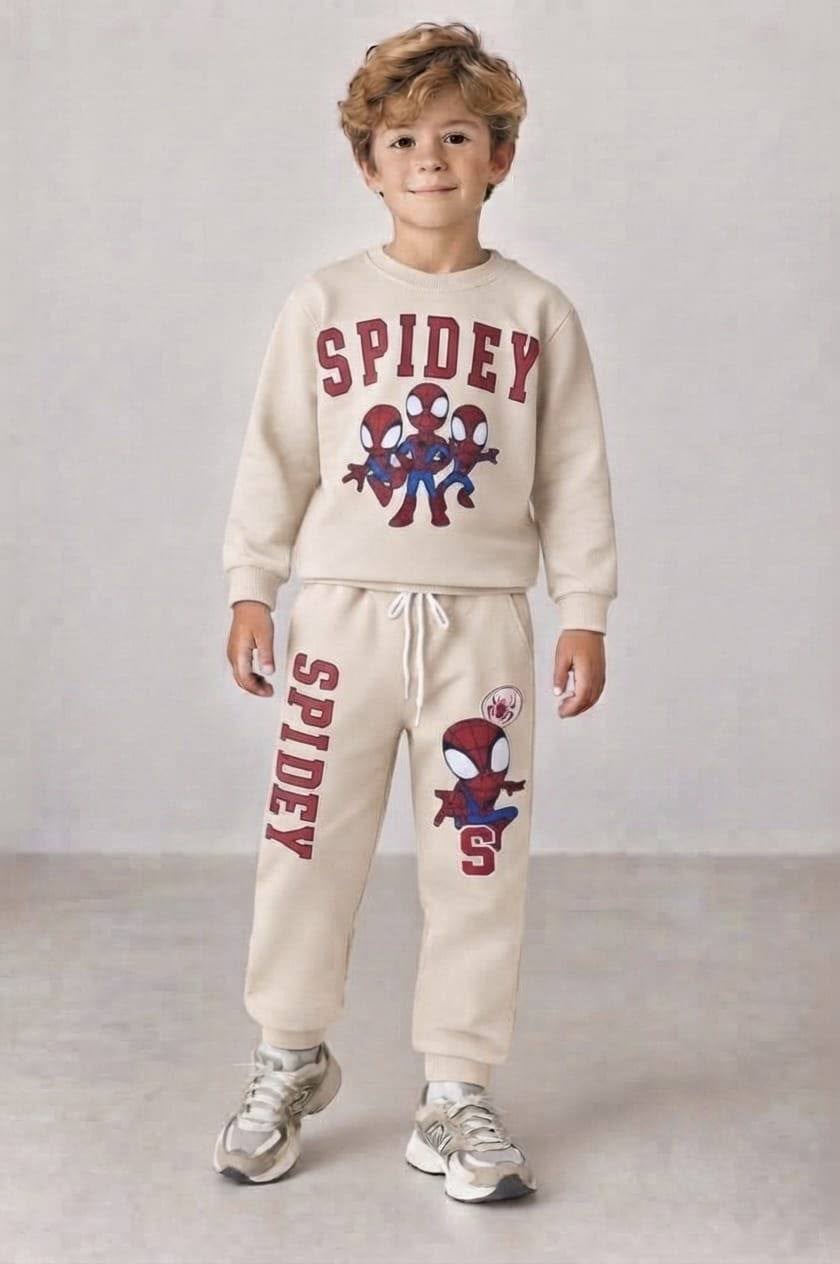Erkek Çocuk Spidey Baskılı Sweatshirt Jogger Pantolon Alt Üst Takım
