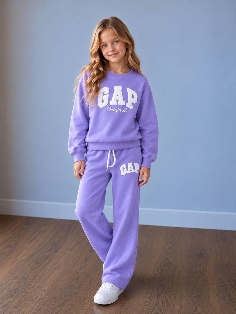 Kız Çocuk Süzene Nakışlı Rahat Kalıp Sweatshirt Pantolon 2’li Takım