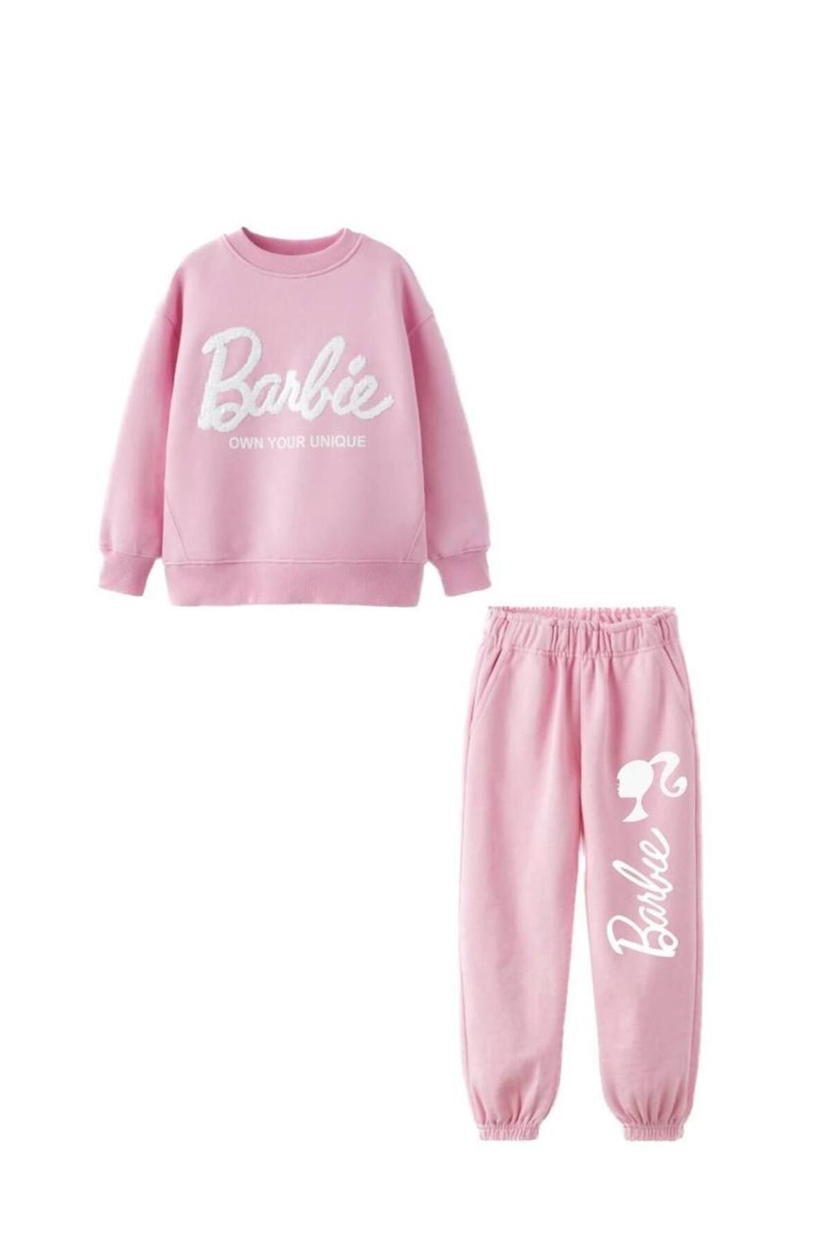 Yigit Butik Barbie İşlemeli Kız Çocuk Takım