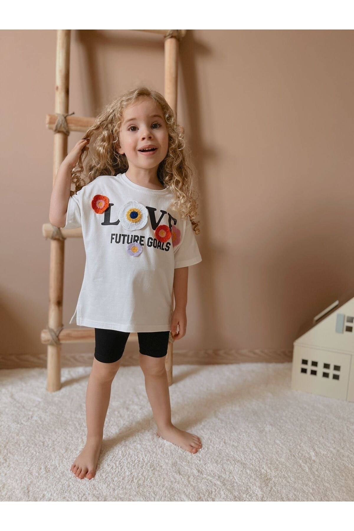 Yigit Butik Çicekli Taytlı Kız Çocuk Takım