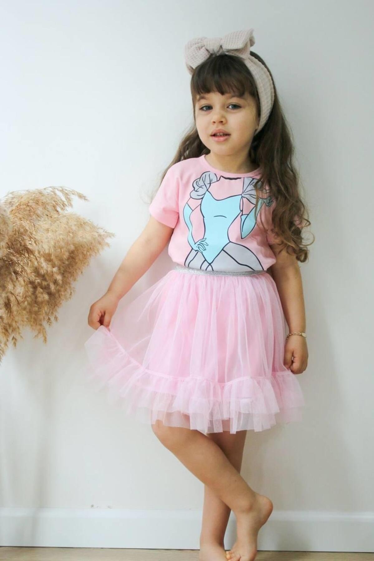 Yigit Butik Tül Etekli Kız Çocuk Takım