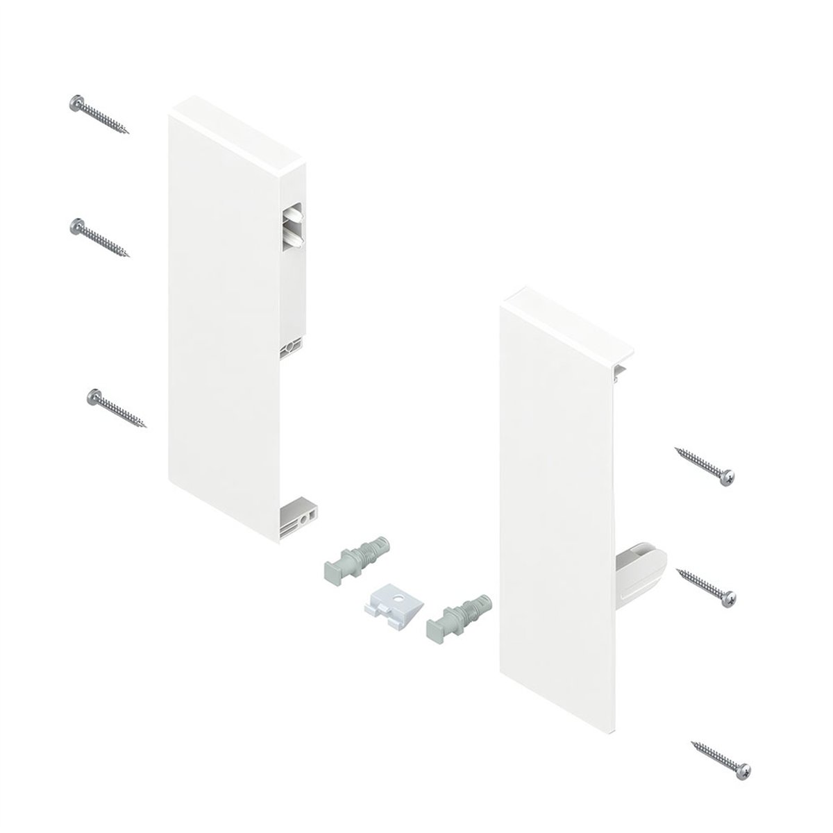 BLUM ZIF.76C0 TDBX İÇ ÇEK.ÖN TUT.R+L BEYAZ GRİ