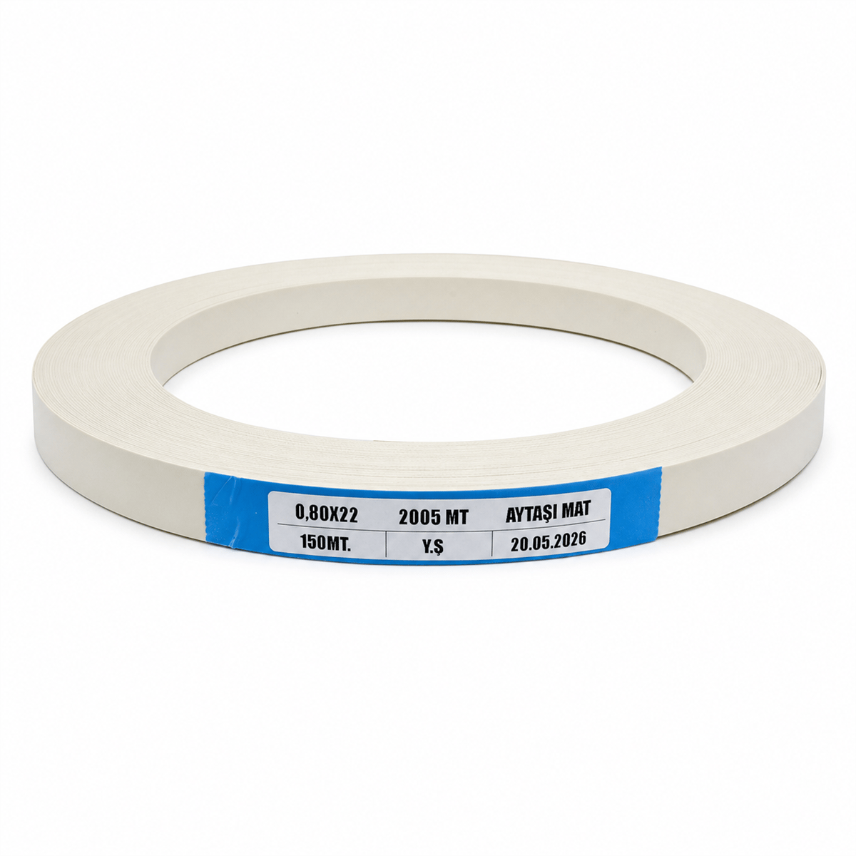 KENAR BANDI PVC 0,8MM 22MM AYTAŞI MAT