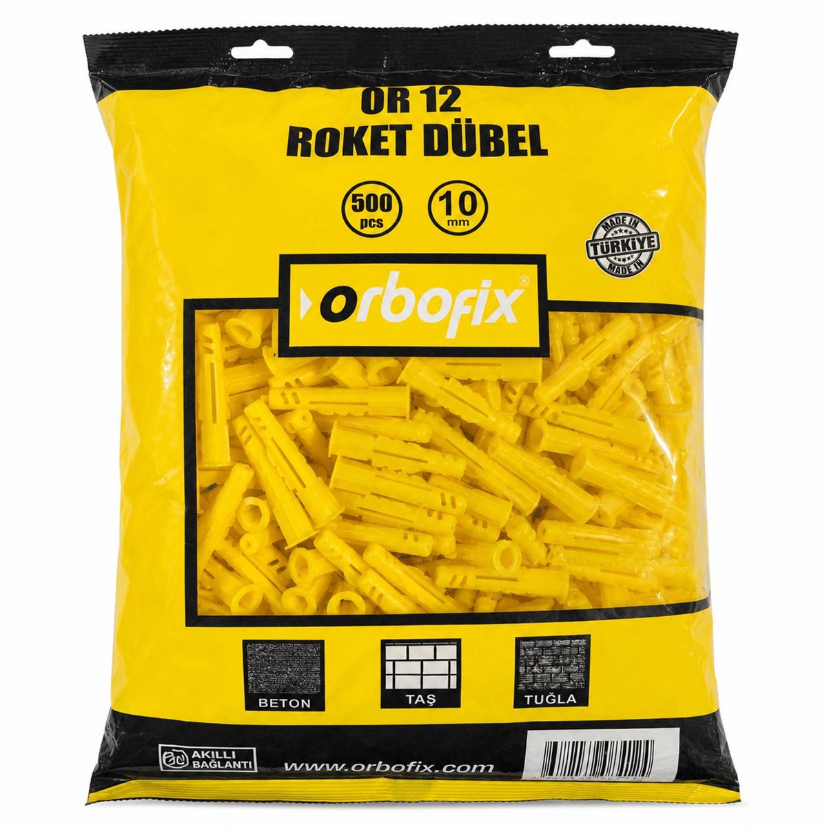 ROKET DUBEL 10 MM SARI (500 ADET)