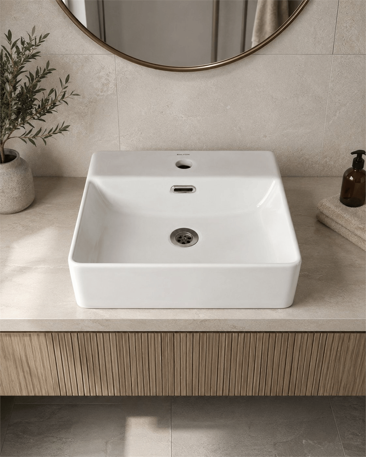 S5002 SERAMİK LAVABO 410 X 410 X130 BEYAZ