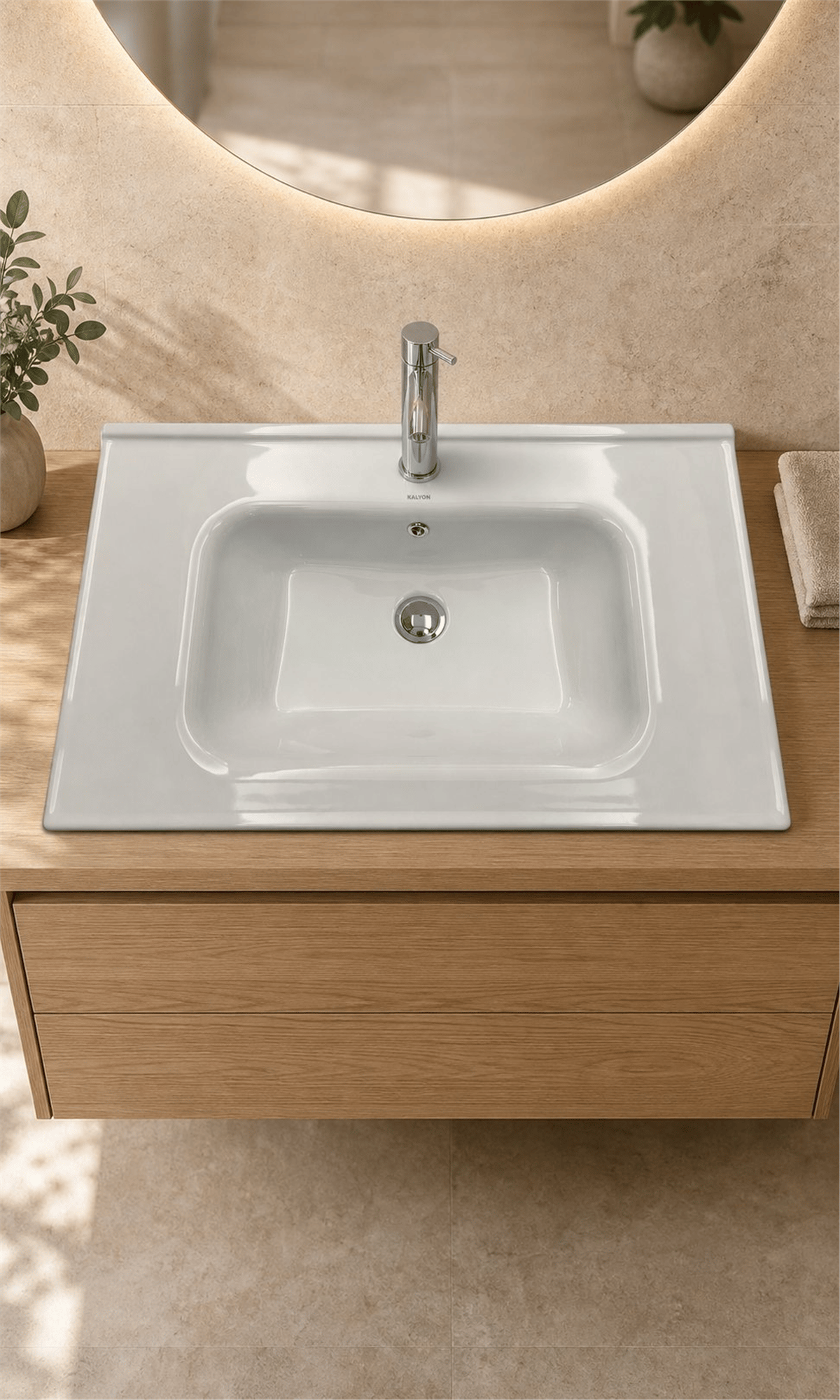 S9001 SERAMİK LAVABO 600X470X160 BEYAZ