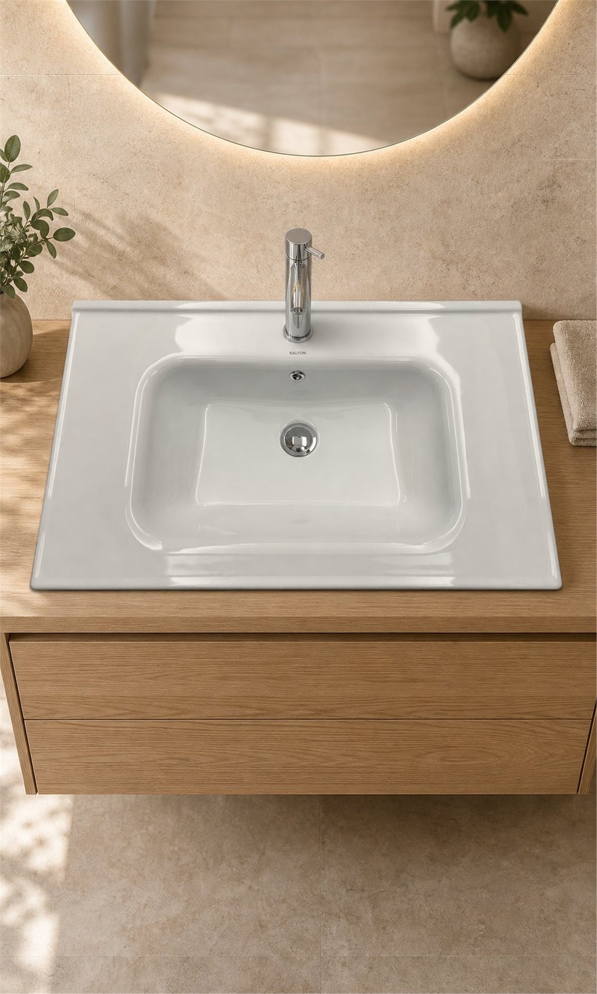S9002 SERAMİK LAVABO 800X470X150 BEYAZ