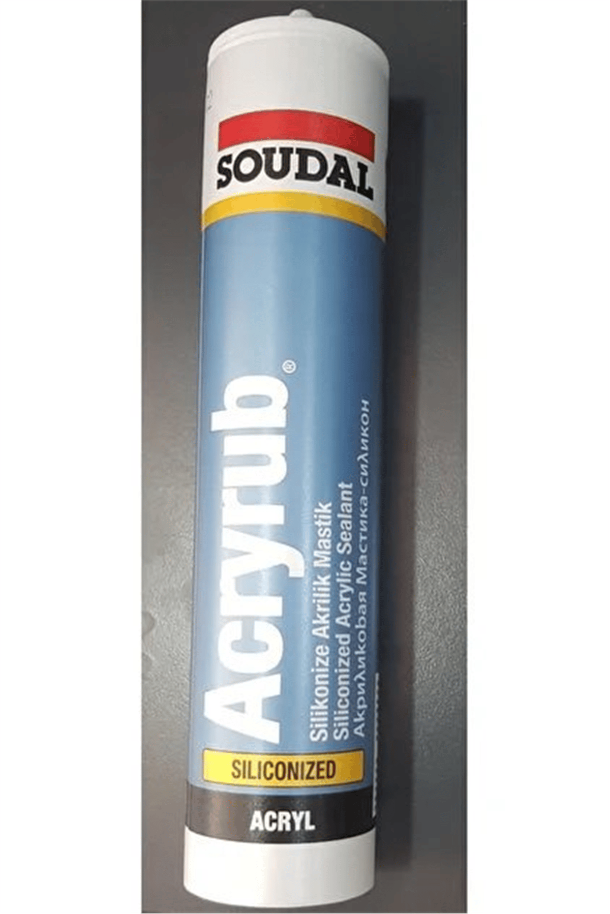 SOUDAL ACRYRUB SİLİKONİZE MASTİK 500 GR GRİ